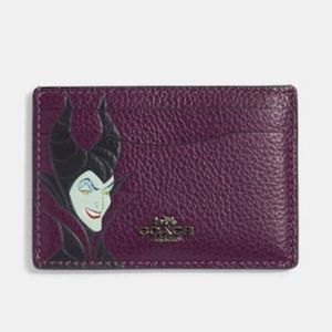 COPY - NWT Disney X Coach Card Case With Maleficent Motif
